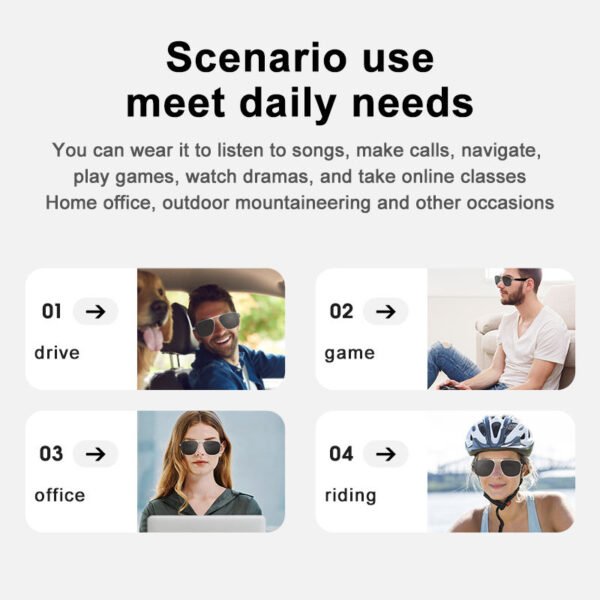 AI Camera Smart Glasses – Bluetooth Audio & Water-Resistant Design | CAM-014