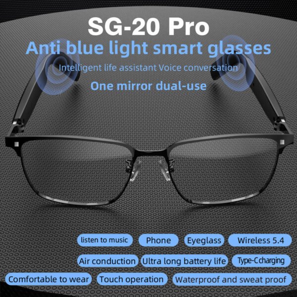 Open-Ear Bluetooth Smart Glasses – Touch Control & USB-C Charging | OEA-003