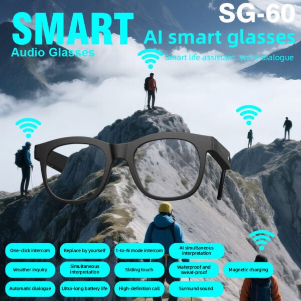 Open-Ear Bluetooth Smart Glasses – Real-Time Translation & Touch Control | AIT-002