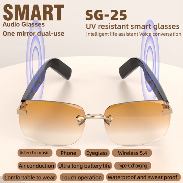 Open-Ear Bluetooth Smart Glasses – Touch Control & Voice Assistant | OEA-005