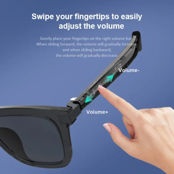 H4dfaaaa69cc34345802ea7c09fe2fe7fJ.webp Bluetooth Smart Sunglasses – USB-C Charging | SUN-005