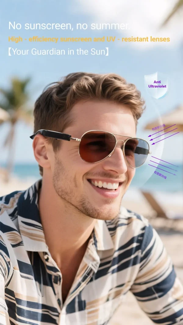 H52937445b14c4b14b1e669fdabdf17f7k-1.webp AI Camera Smart Glasses – Real-Time Translation & Bluetooth 5.4 Audio | CAM-016