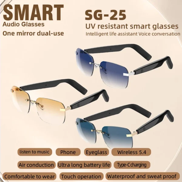 Open-Ear Bluetooth Smart Glasses – Touch Control & Voice Assistant | OEA-005