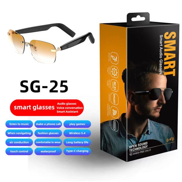 Open-Ear Bluetooth Smart Glasses – Touch Control & Voice Assistant | OEA-005