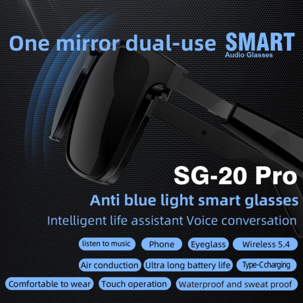 Open-Ear Bluetooth Smart Glasses – Touch Control & USB-C Charging | OEA-003