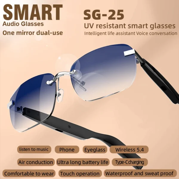 Open-Ear Bluetooth Smart Glasses – Touch Control & Voice Assistant | OEA-005