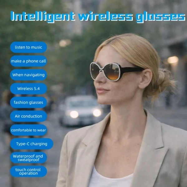 Open-Ear Bluetooth Smart Glasses – UV Protection & Navigation Support | OEA-006