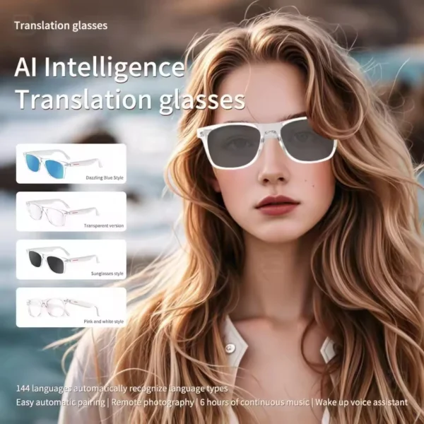 Bluetooth Smart Glasses – Real-Time Translation & Touch Control | AIT-003